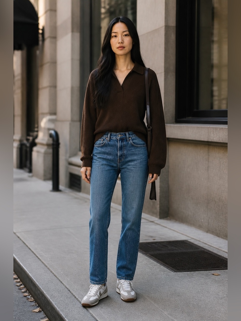 Reformation Straight-Leg Jeans in Medium Blue